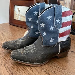 ROPER WOMEN'S AMERICANA PATRIOTIC BOOTS - SNIP TOE